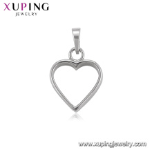 34467 xuping jewelry making supplies heart pendant rhodium plated imitation jewellery